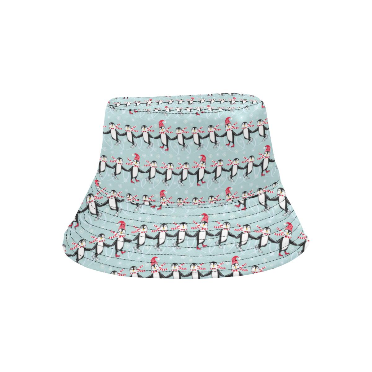 Penguin Sking Design Unisex Bucket Hat