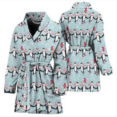 Penguin Sking Design Women Bath Robe-JTAMIGO.COM