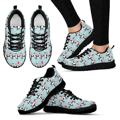 Penguin Sking Design Women Sneakers Shoes