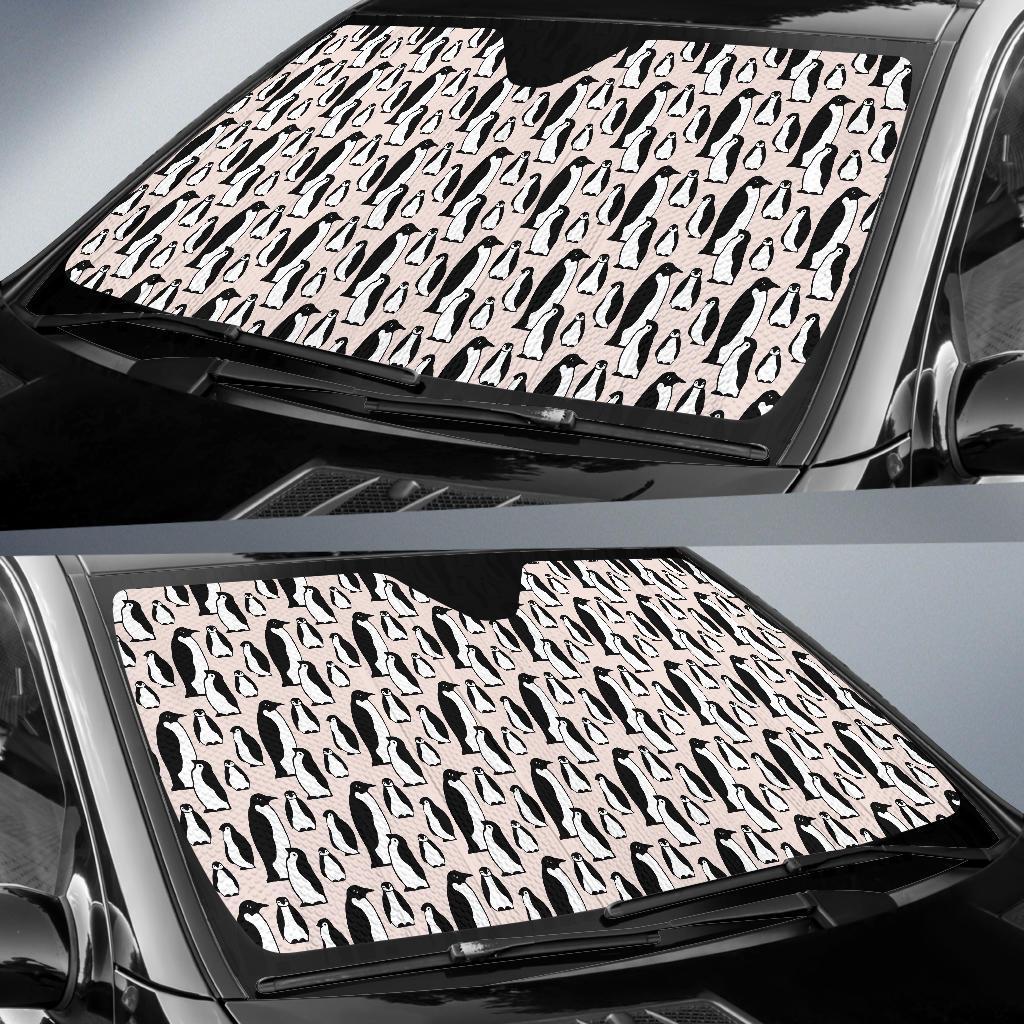 Penguin Themed Car Sun Shade For Windshield