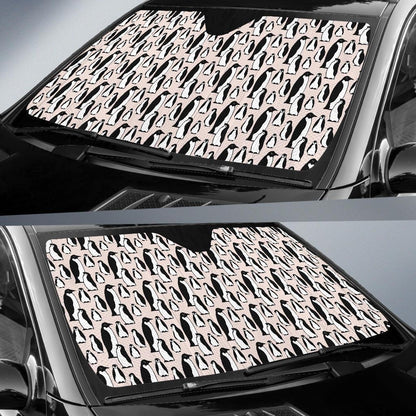 Penguin Themed Car Sun Shade For Windshield