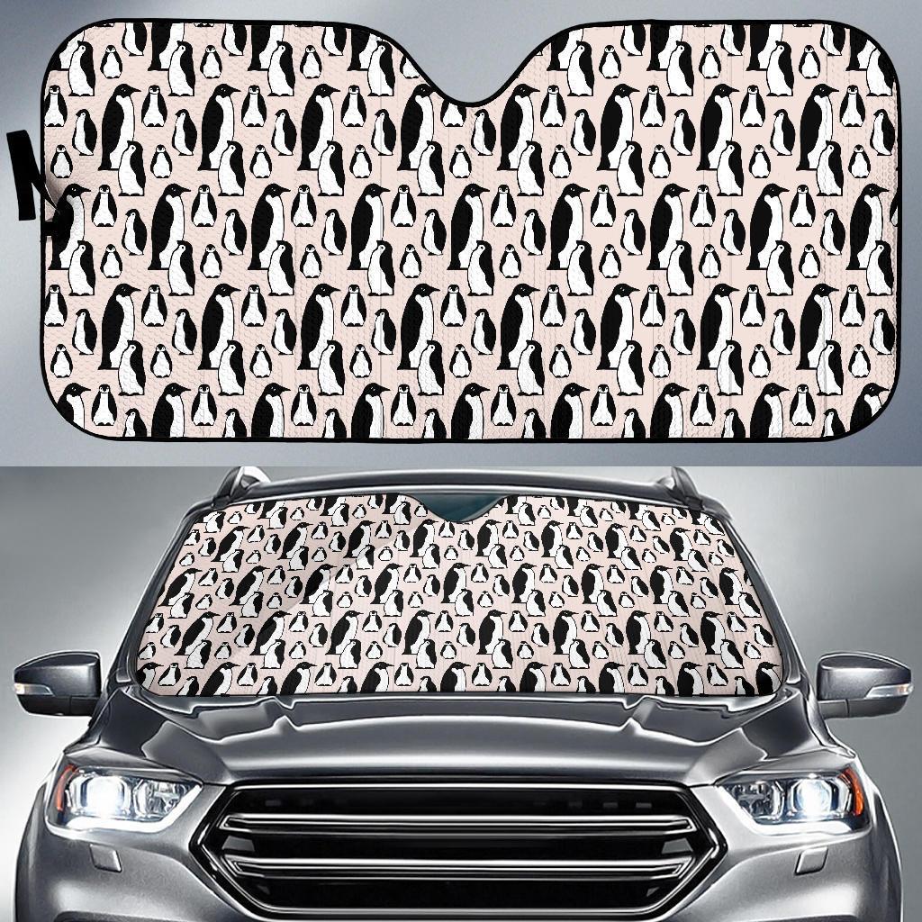 Penguin Themed Car Sun Shade For Windshield