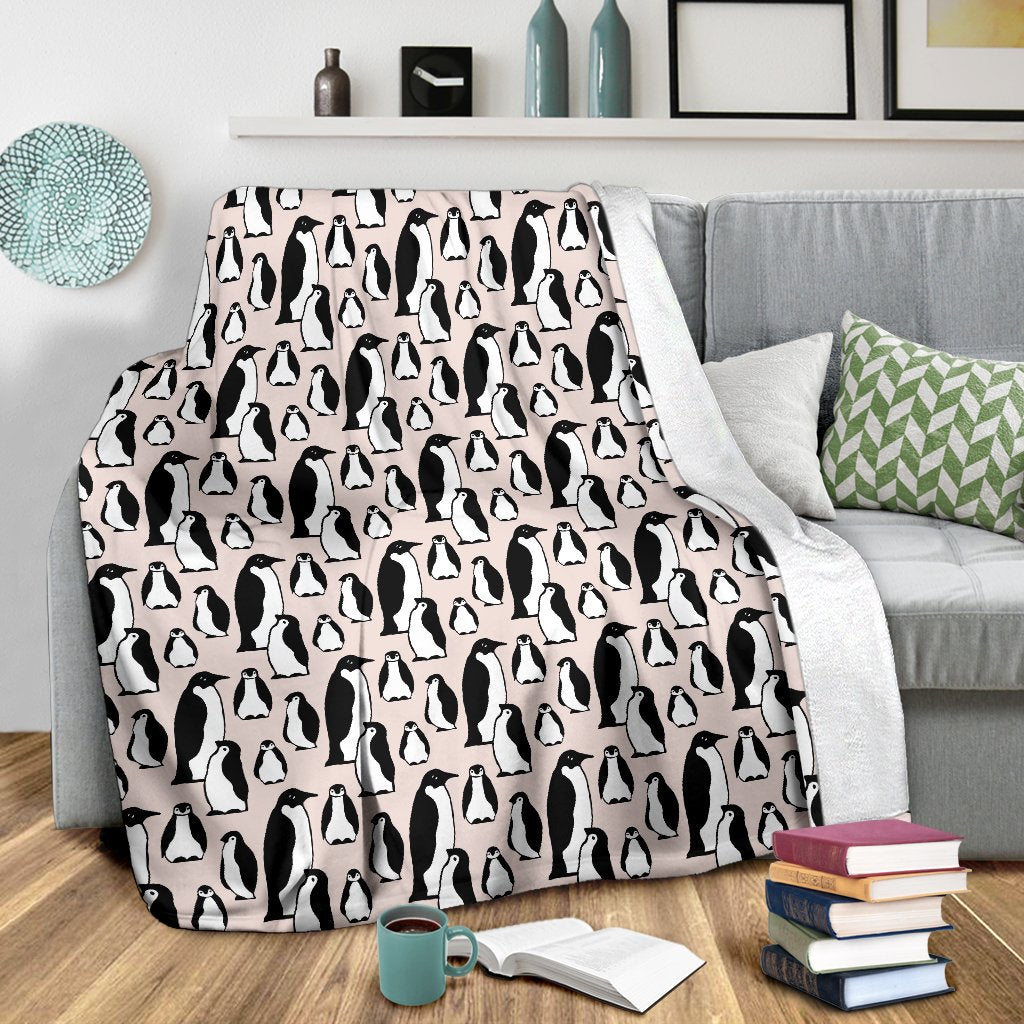 Penguin Themed Fleece Blanket