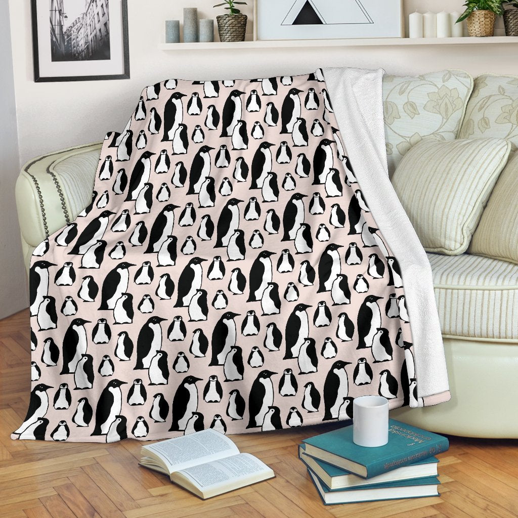 Penguin Themed Fleece Blanket