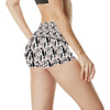 Penguin Themed High Waisted Spandex Shorts-JTAMIGO.COM