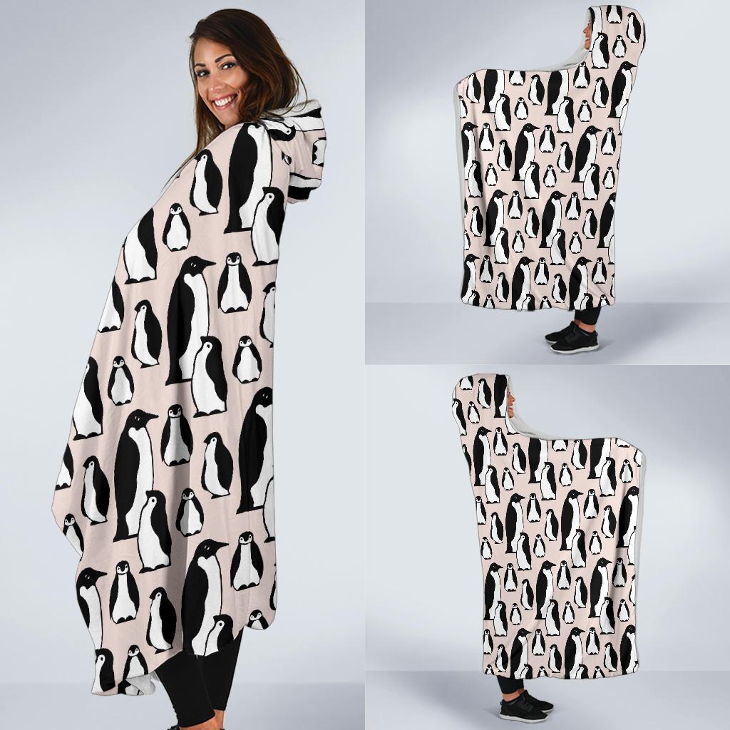 Penguin Themed Hooded Blanket-JTAMIGO.COM