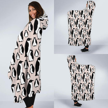 Penguin Themed Hooded Blanket-JTAMIGO.COM
