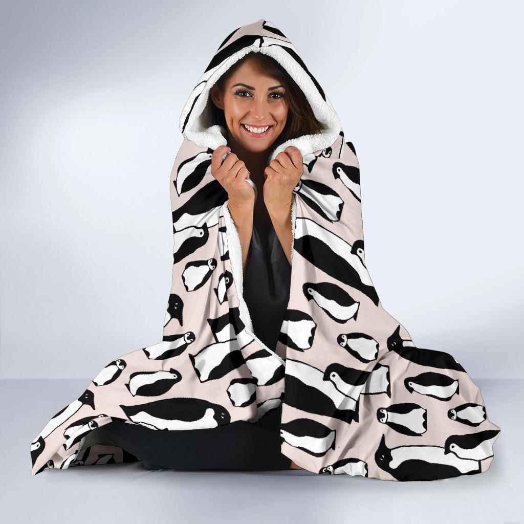 Penguin Themed Hooded Blanket-JTAMIGO.COM