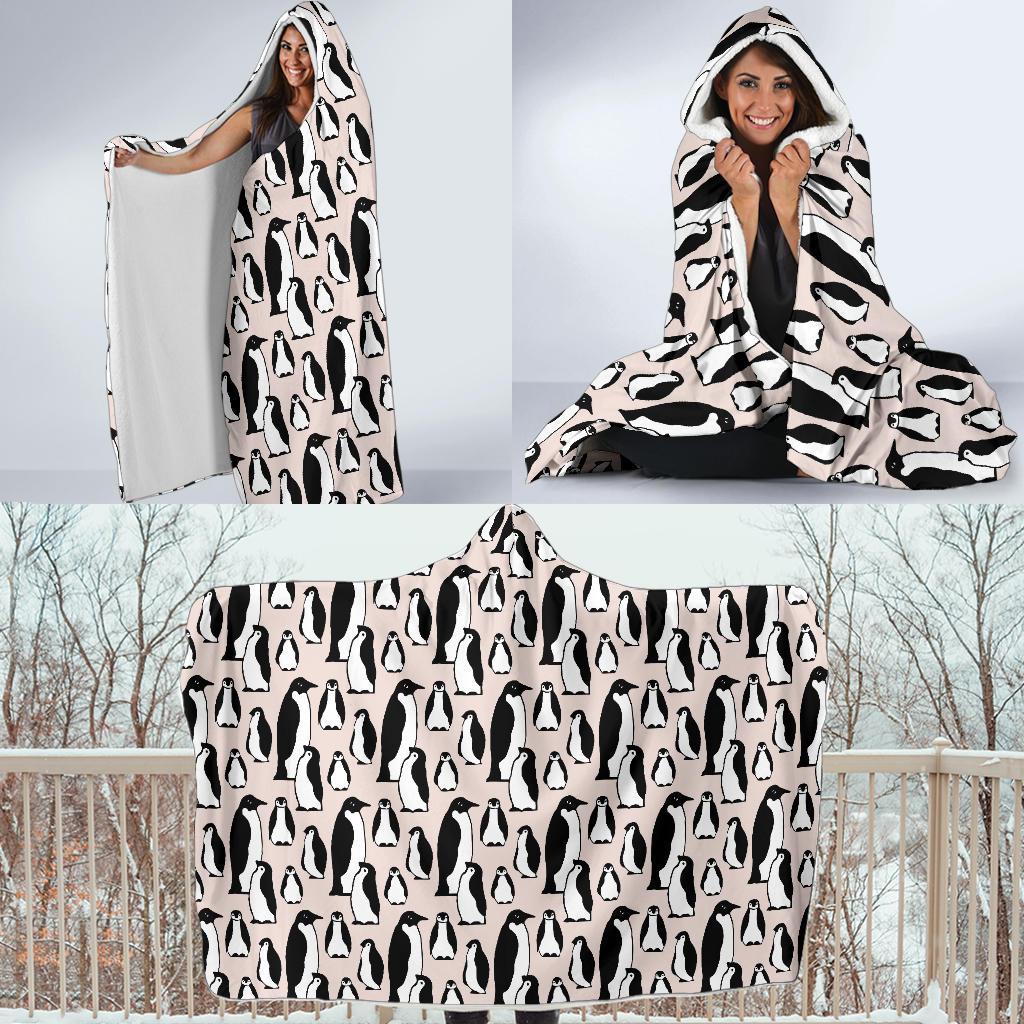 Penguin Themed Hooded Blanket-JTAMIGO.COM