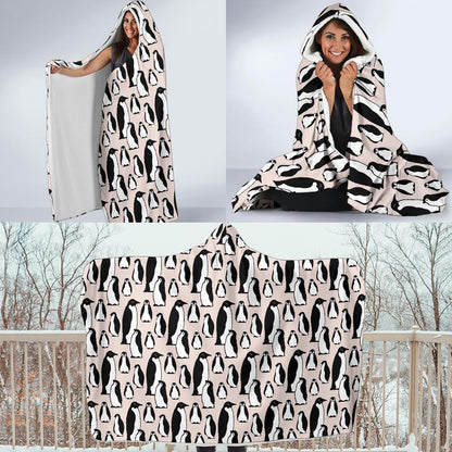 Penguin Themed Hooded Blanket-JTAMIGO.COM
