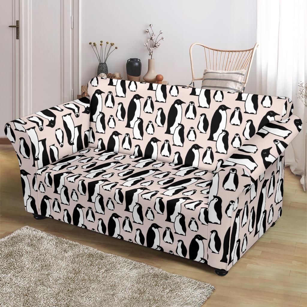 Penguin Themed Loveseat Slipcover-JTAMIGO.COM