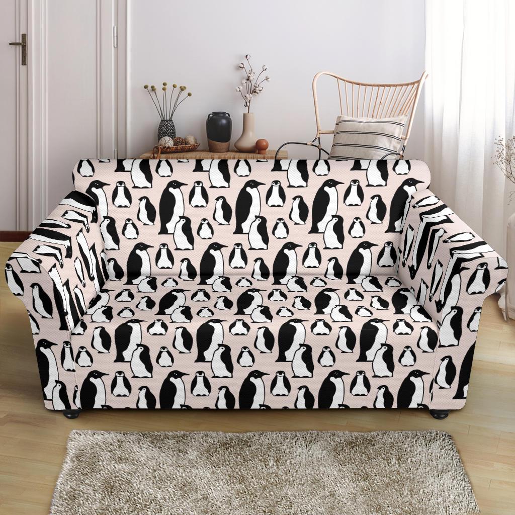 Penguin Themed Loveseat Slipcover-JTAMIGO.COM