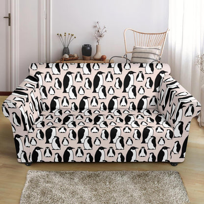 Penguin Themed Loveseat Slipcover-JTAMIGO.COM