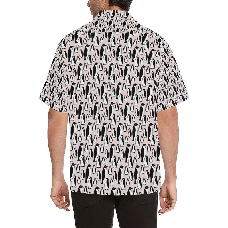 Penguin Themed Men Aloha Hawaiian Shirt