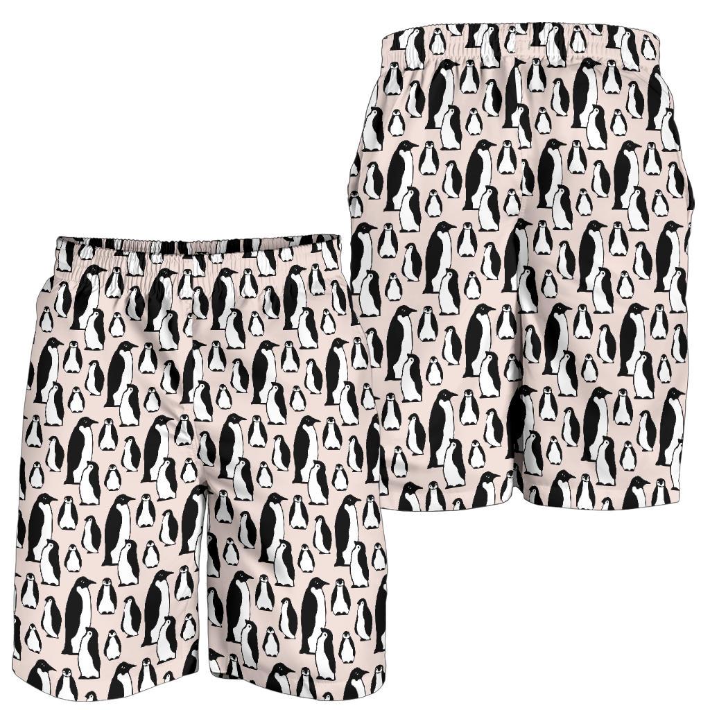 Penguin Themed Mens Shorts-JTAMIGO.COM