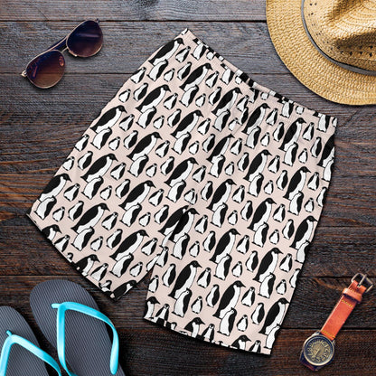 Penguin Themed Mens Shorts-JTAMIGO.COM