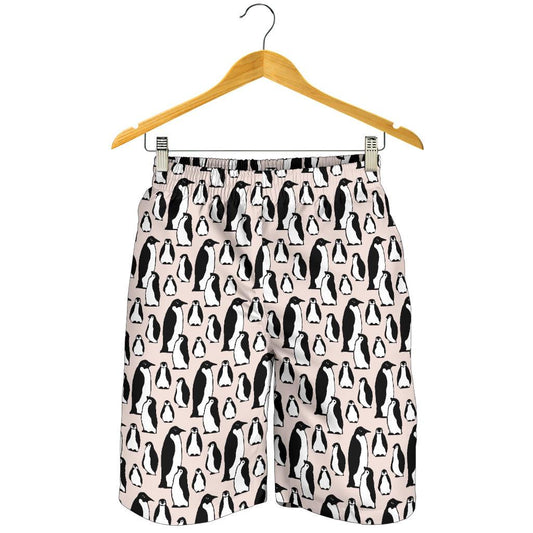 Penguin Themed Mens Shorts-JTAMIGO.COM