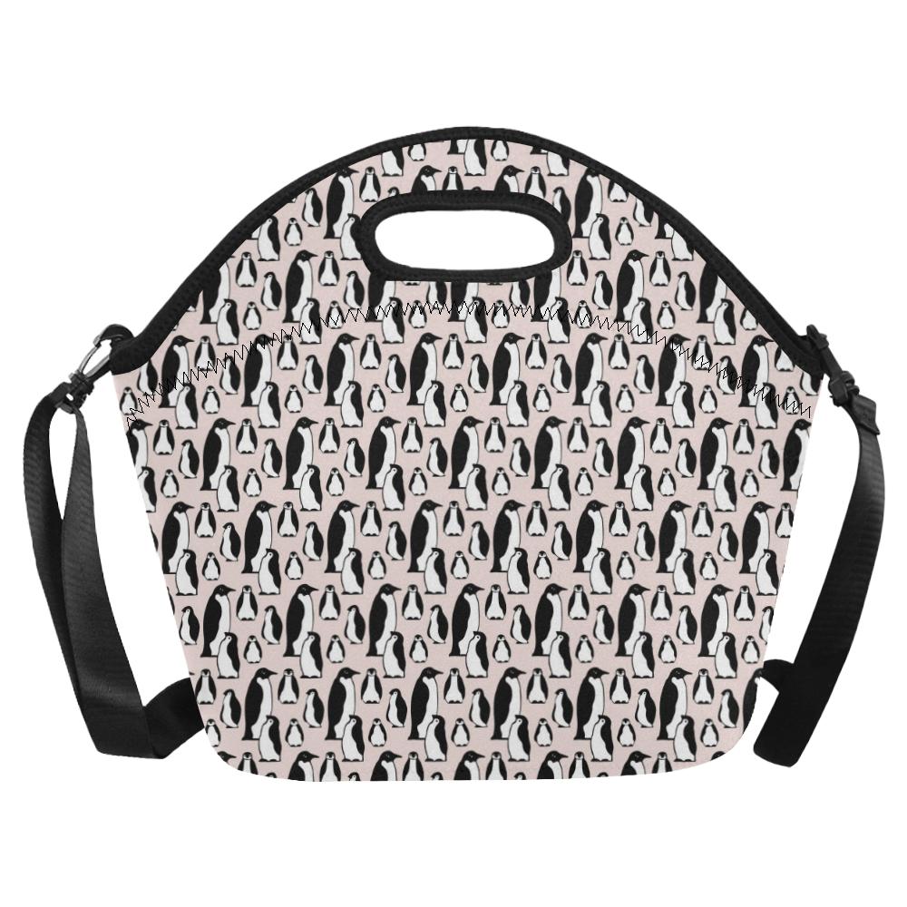 Penguin Themed Neoprene Lunch Bag (Model 1669)(Large)-JTAMIGO.COM
