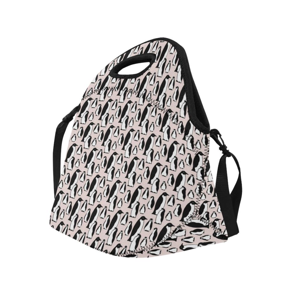 Penguin Themed Neoprene Lunch Bag (Model 1669)(Large)-JTAMIGO.COM