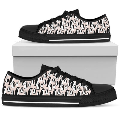 Penguin Themed Women Low Top Shoes-JTAMIGO.COM