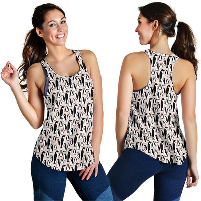 Penguin Themed Women Racerback Tank Top