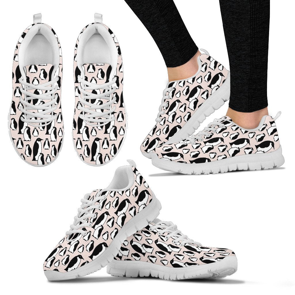 Penguin Themed Women Sneakers Shoes