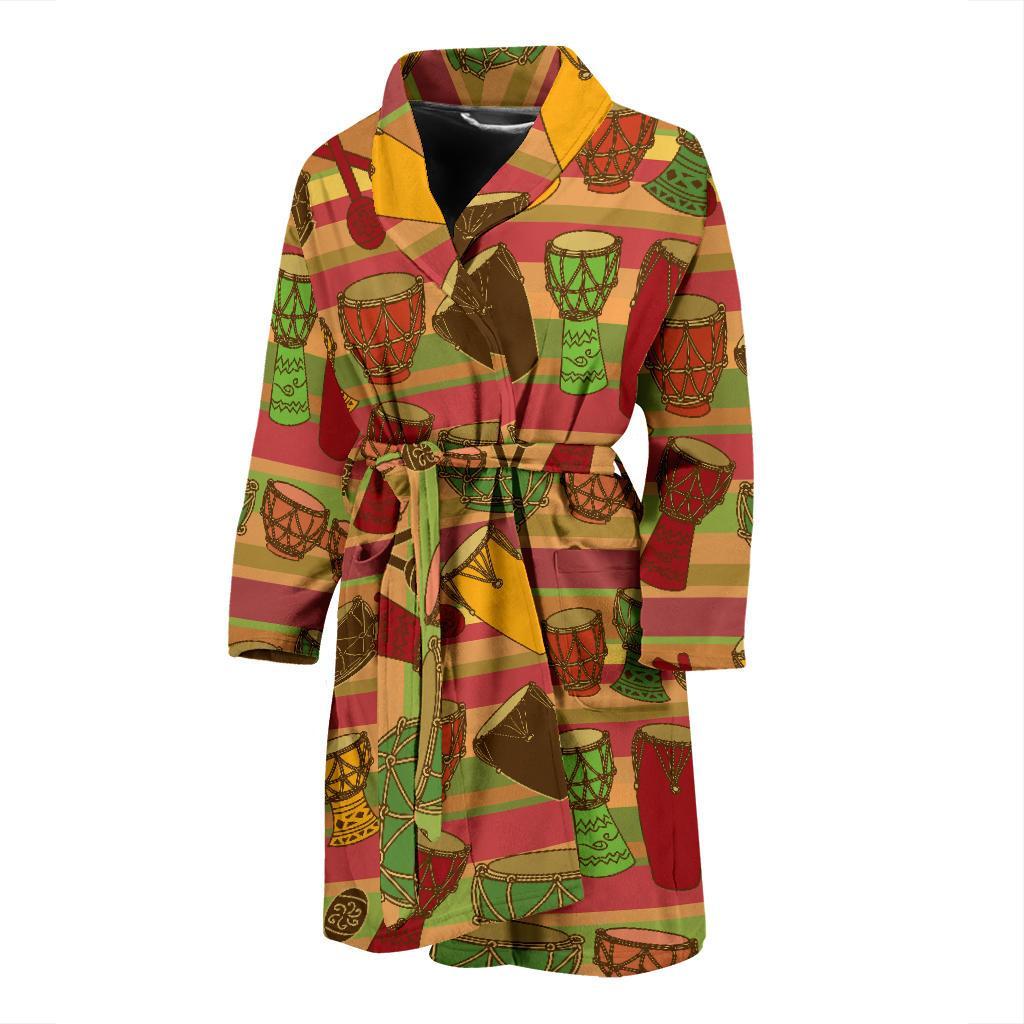 Percussion Pattern Print Design 01 Men Bathrobe-JORJUNE.COM