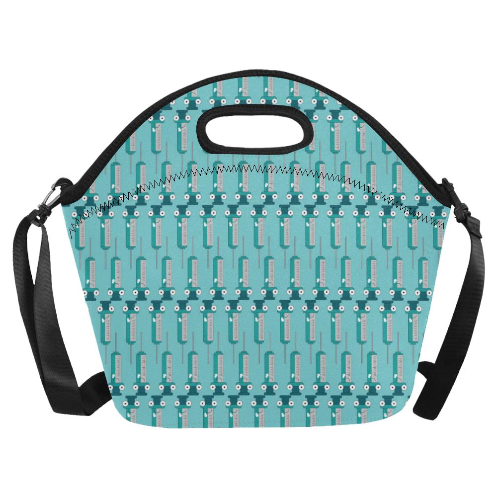 Phlebotomist Concept Design Neoprene Lunch Bag (Model 1669)(Large)-JTAMIGO.COM