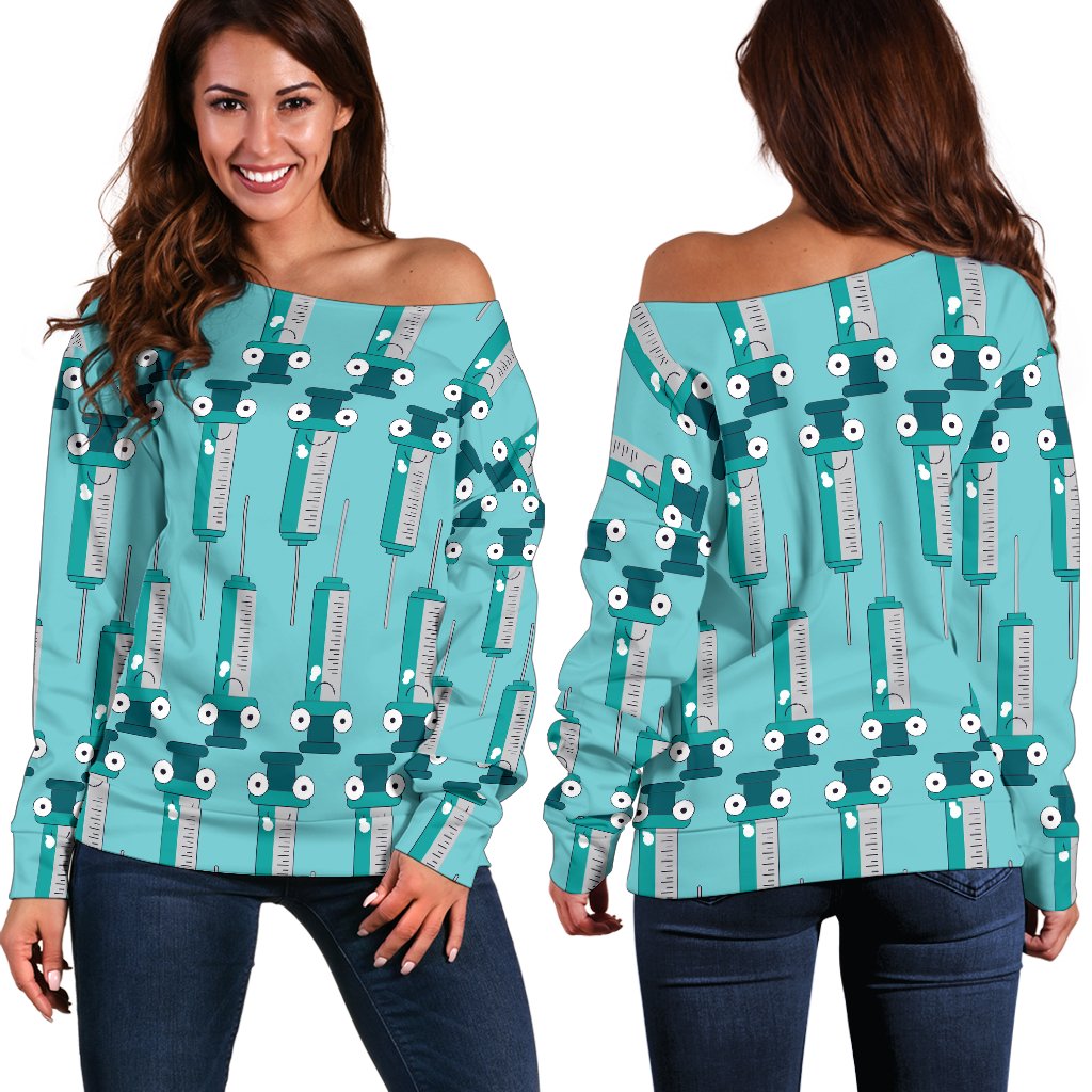 Phlebotomist Concept Design Off Shoulder Sweatshirt