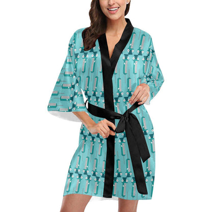 Phlebotomist Concept Design Women Short Kimono Robe