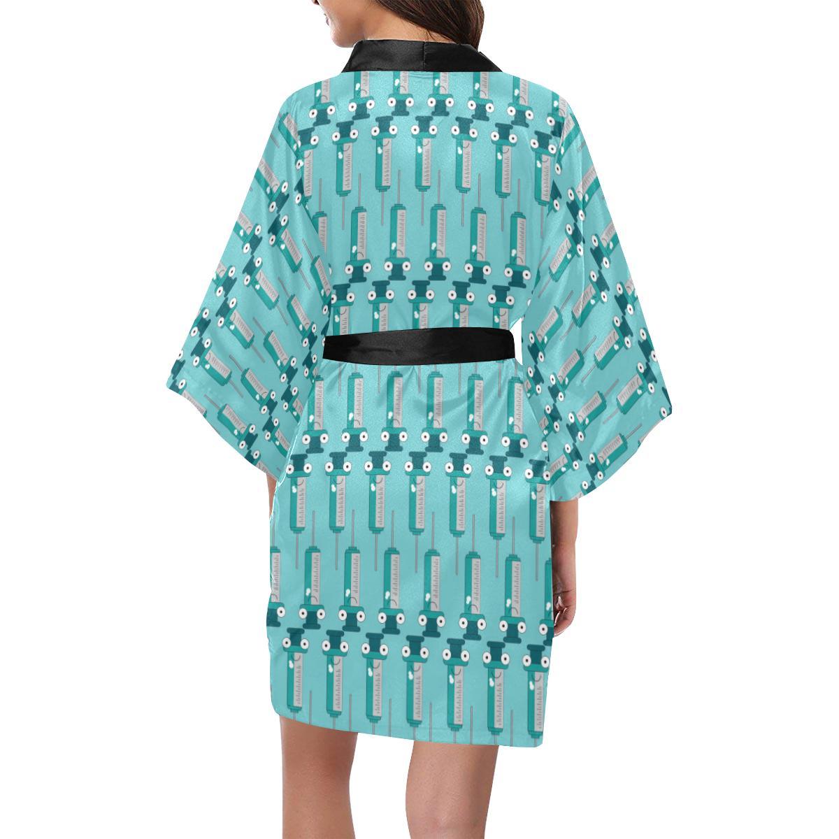 Phlebotomist Concept Design Women Short Kimono Robe