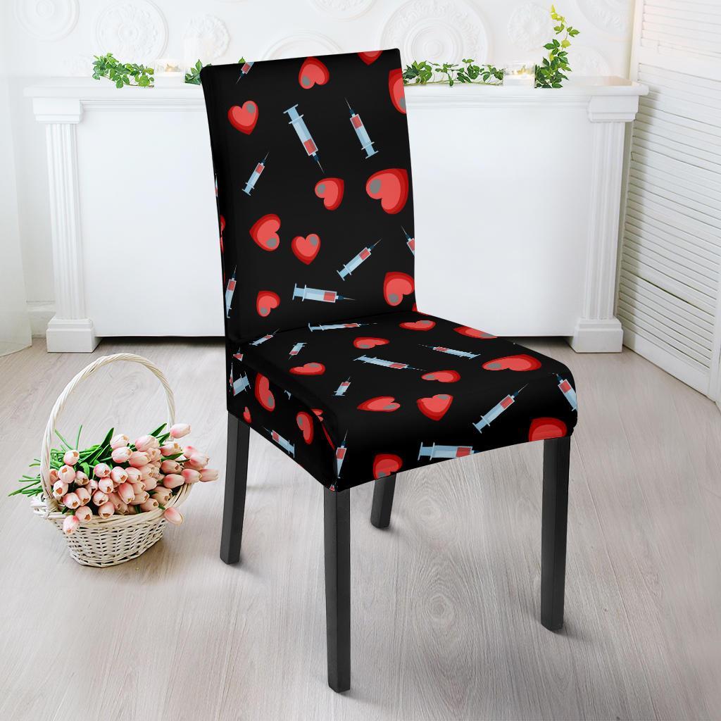 Phlebotomist Medical Concept Dining Chair Slipcover-JTAMIGO.COM
