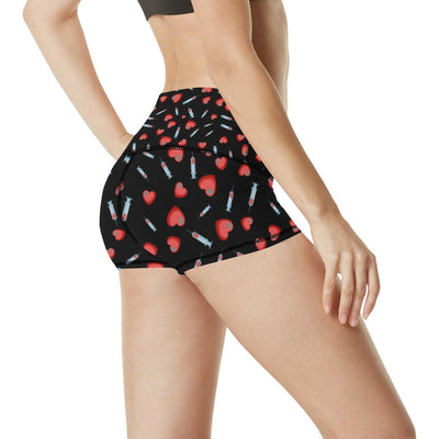 Phlebotomist Medical Concept High Waisted Spandex Shorts-JTAMIGO.COM