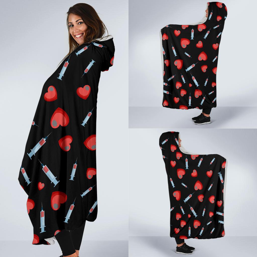 Phlebotomist Medical Concept Hooded Blanket-JTAMIGO.COM
