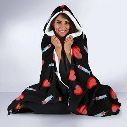 Phlebotomist Medical Concept Hooded Blanket-JTAMIGO.COM