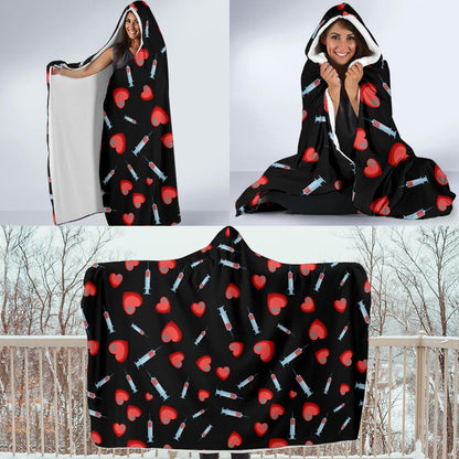 Phlebotomist Medical Concept Hooded Blanket-JTAMIGO.COM