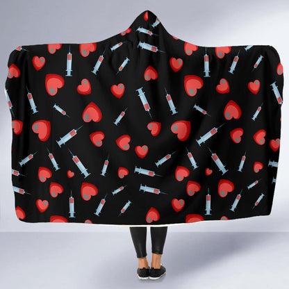 Phlebotomist Medical Concept Hooded Blanket-JTAMIGO.COM