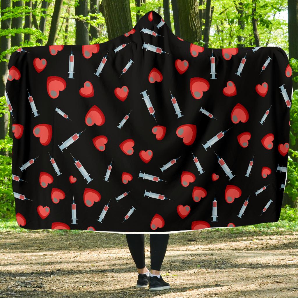 Phlebotomist Medical Concept Hooded Blanket-JTAMIGO.COM