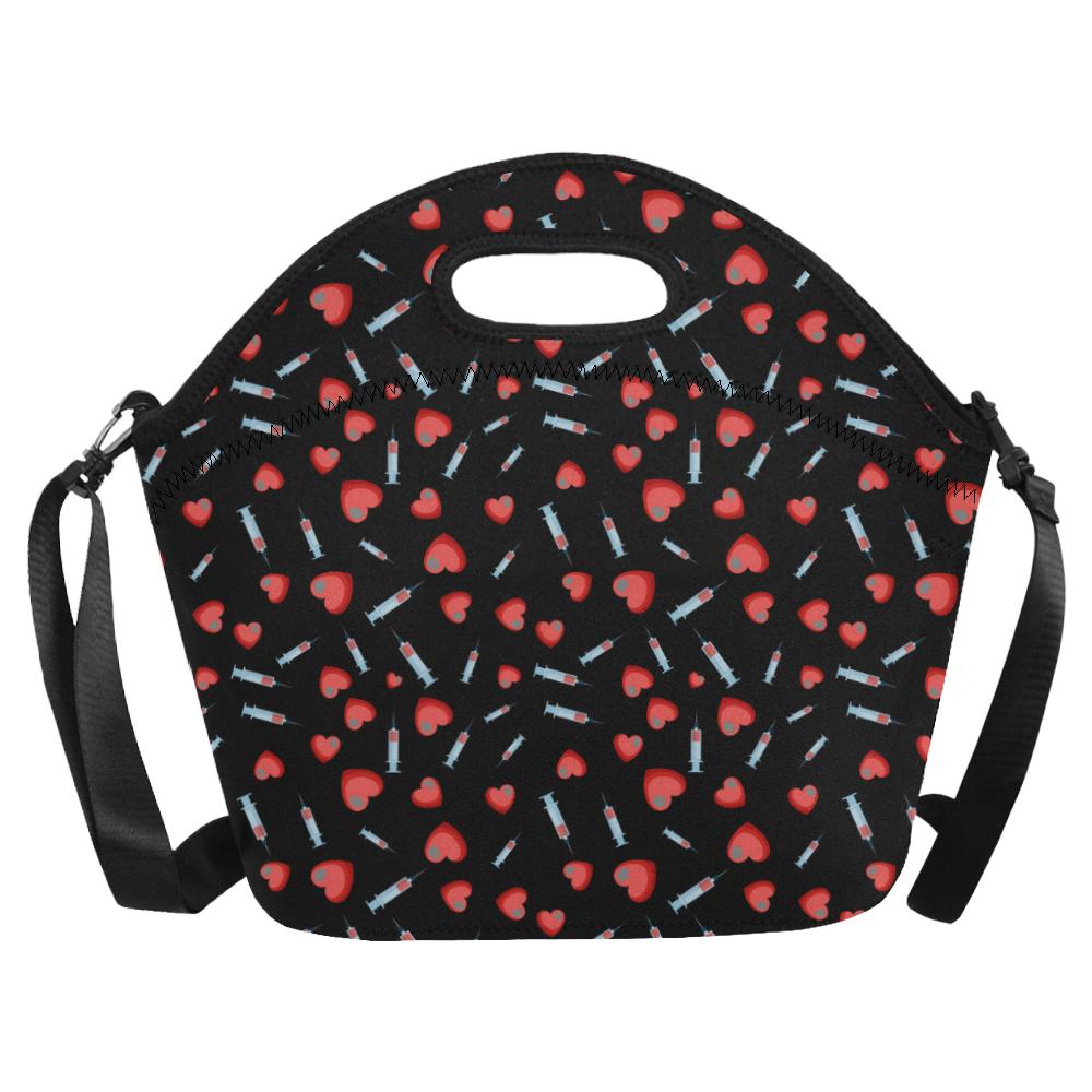 Phlebotomist Medical Concept Neoprene Lunch Bag (Model 1669)(Large)-JTAMIGO.COM