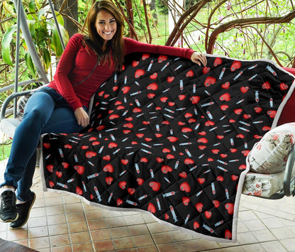 Phlebotomist Medical Concept Premium Quilt-JTAMIGO.COM