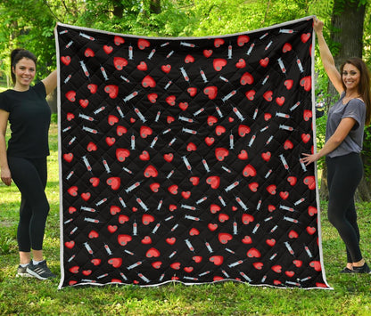 Phlebotomist Medical Concept Premium Quilt-JTAMIGO.COM