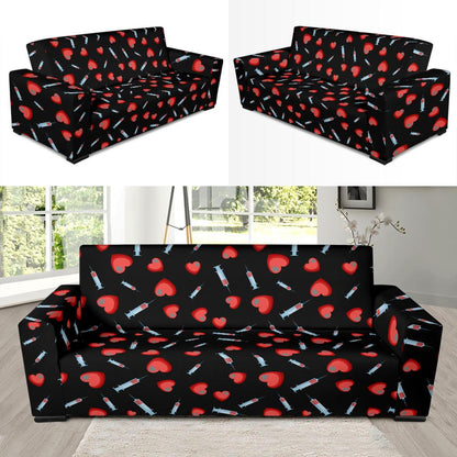 Phlebotomist Medical Concept Sofa Slipcover-JTAMIGO.COM