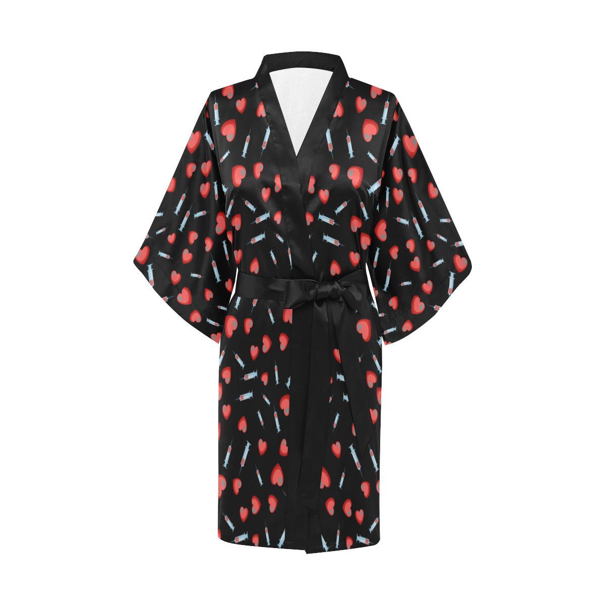 Phlebotomist Medical Concept Women Short Kimono Robe