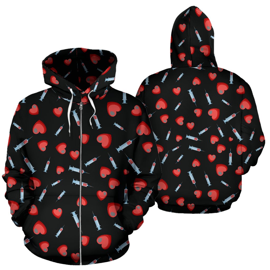 Phlebotomist Medical Concept Zip Up Hoodie