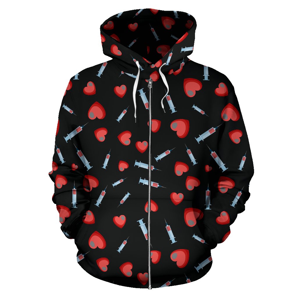 Phlebotomist Medical Concept Zip Up Hoodie