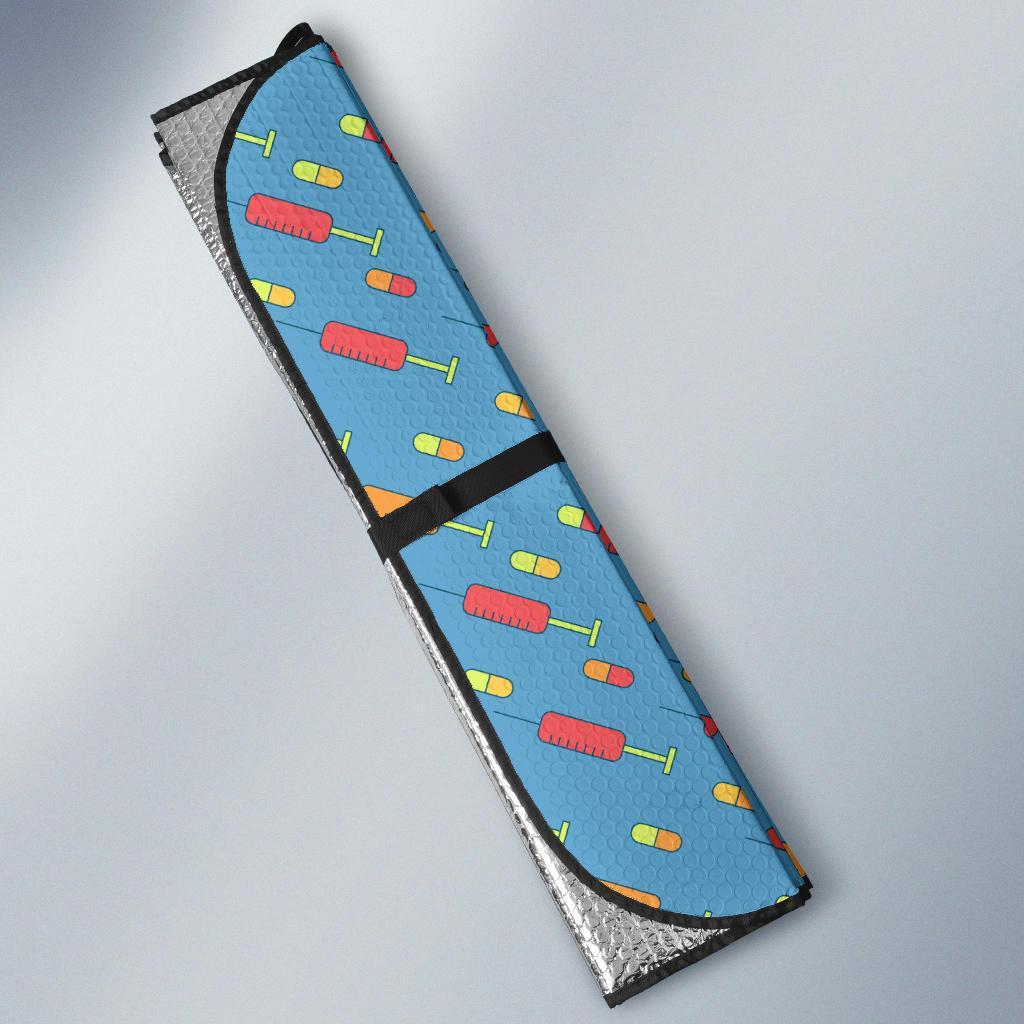 Phlebotomist Medical Pattern Car Sun Shade For Windshield