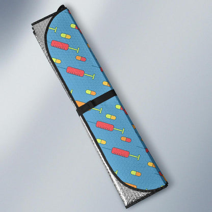 Phlebotomist Medical Pattern Car Sun Shade For Windshield