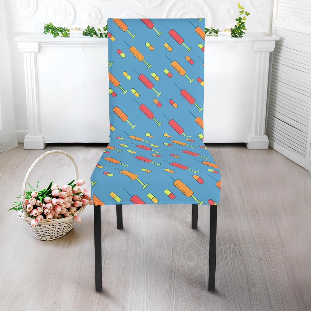Phlebotomist Medical Pattern Dining Chair Slipcover-JTAMIGO.COM