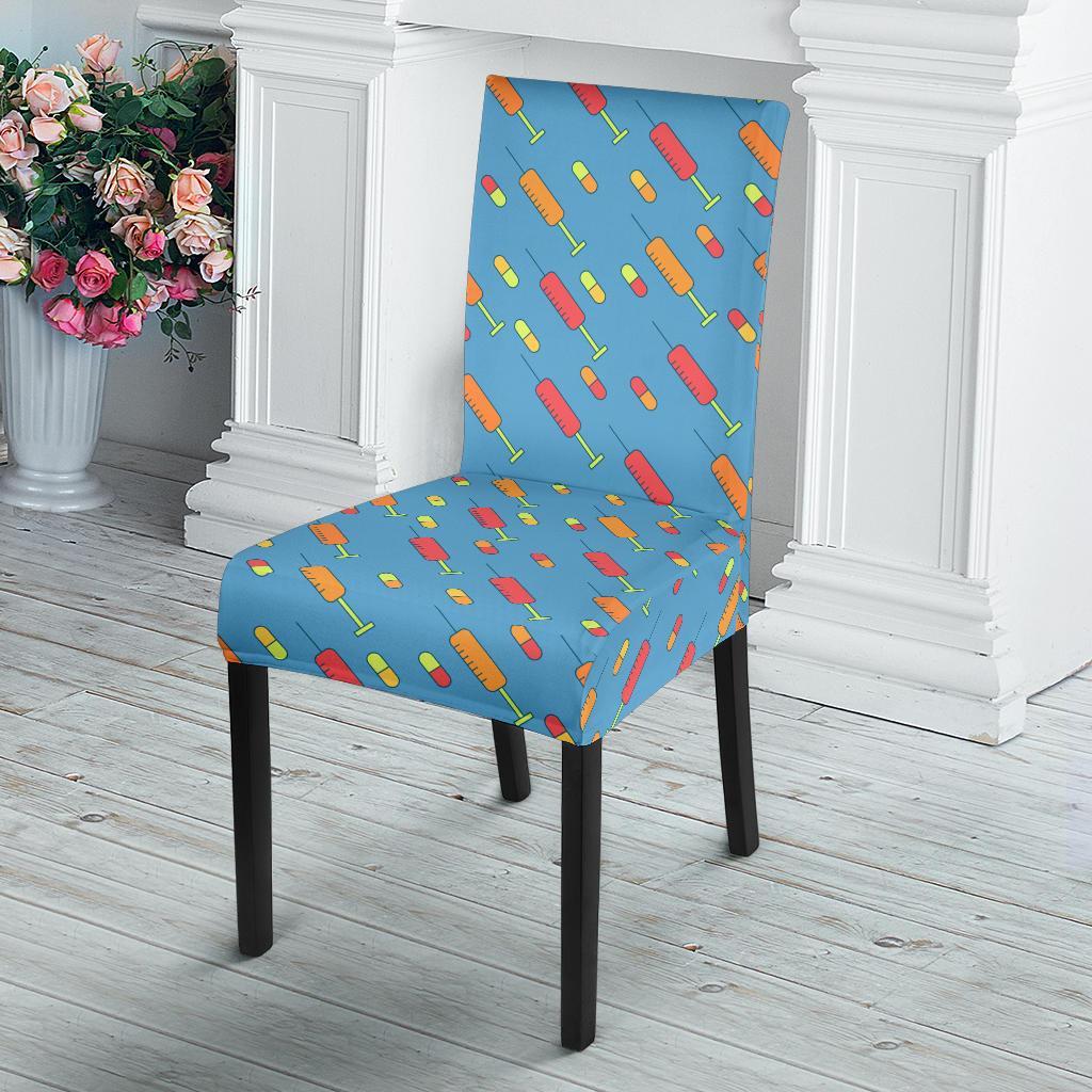Phlebotomist Medical Pattern Dining Chair Slipcover-JTAMIGO.COM