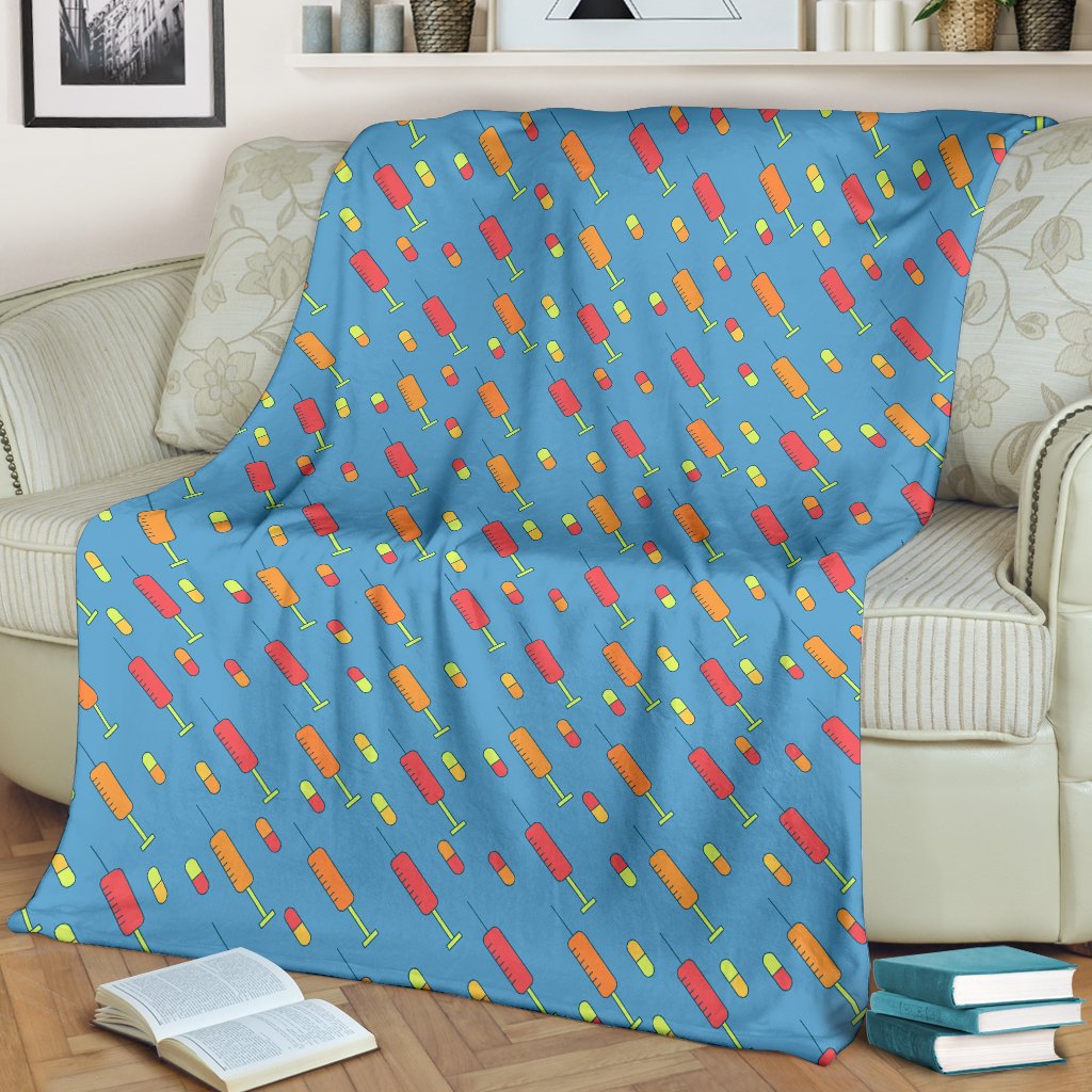 Phlebotomist Medical Pattern Fleece Blanket